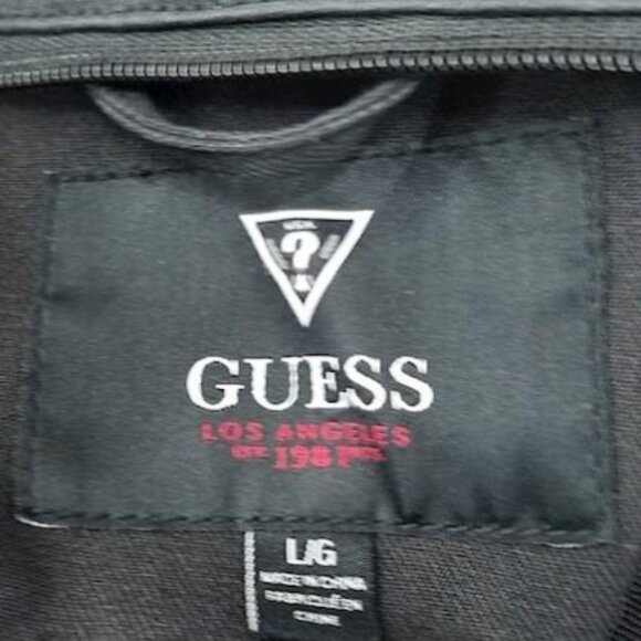 Guess Men's Black Denim Jacket - Size Large - Picture 4 of 4